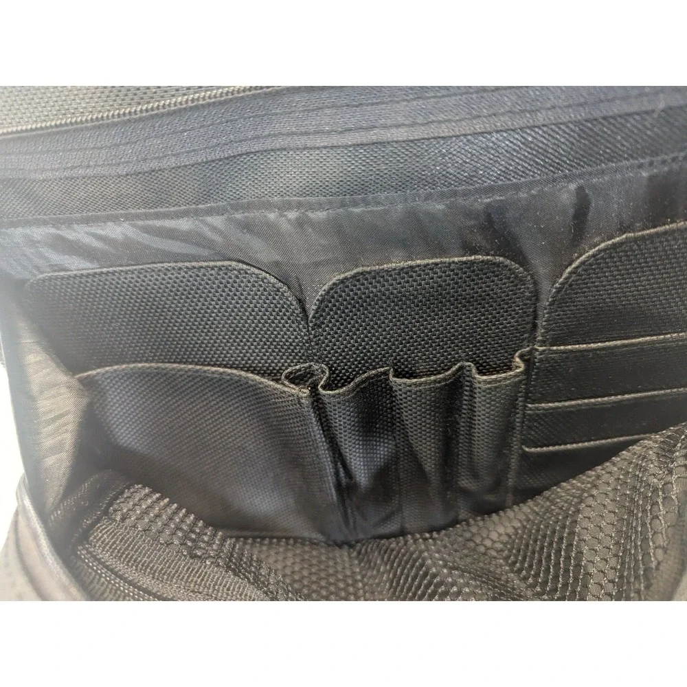 Heritage Travelware Black Laptop Backpack Business Travel Nylon Multi Pocket Bag